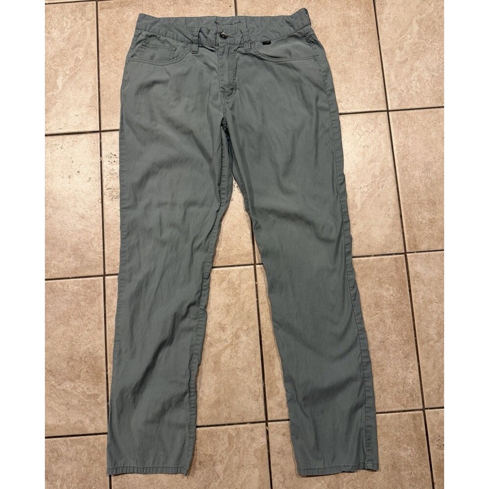 Travis Mathew Pants Mens 32x32 Green Golf Chino Stretch Lightweight Tencel